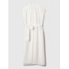857632-01 Mušelínové midi šaty Bílá