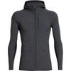 M Descender LS Zip Hood, JET HTHR/BLACK