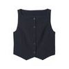Zkrácená vesta Tmavě modrá