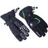 Reflex ski gloves, black/green