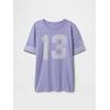 Dětské oversize tričko Varsity Fialová