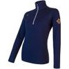 MERINO UPPER dámská mikina krátký zip deep blue