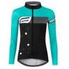 FORCE SQUARE women's long. sleeve black-turquoise