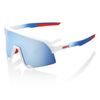 S3 - TotalEnergies Team Matte White / Metallic Blue - HiPER Blue Multilayer Mirror Lens