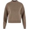 Övik Solid Jacquard Knit W Suede Brown