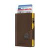 Wallet Click & Slide - vegan Bamboo Brown Bark / Gold