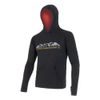 MERINO UPPER MOUNTAINS men's hoodie kangaroo black