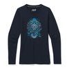 W MERINO SPORT 150 AUTUMN SUN LS GRAPH TEE deep navy