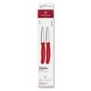 Swiss Classic, paring knife, 2pcs, 8cm, straight, pointed,red,box