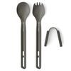 Frontier UL Cutlery Set - [2 Piece] Long Handle Spoon and Spork, Grey