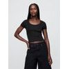 771232-02 Crop tričko Americana Černá