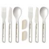 Detour Stainless Steel Cutlery Set - [2P] [6 Piece], Grey