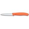 Swiss Classic, paring knife, 8cm, wavy, pointed tip, orange