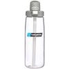 Straw bottle 700 ml, Clear w/Gray Cap
