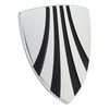 Decal Headtube Shield Badge Universal 20 x 24mm Silver