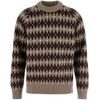 Övik Jacquard Knit M Suede Brown-Black Oak