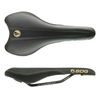 RADAR MTN Solid Cro-Mo Saddle Black Microfiber Top | Tan Graphics & Bumper