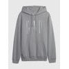 Mikina s logem a kapucí Šedá