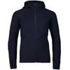Merino Zip Hood Jr Turmaline Navy