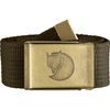 Canvas Brass Belt 4 cm Dark Olive