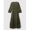 880359-00 Krajkové midi šaty Zelená