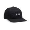 W Wordmark Adjustable Hat, Black