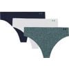UA Pure Stretch NS THONG - 3pk GRN/WHT/BLU