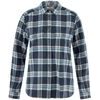Övik Heavy Flannel Shirt W Navy-Eggshell