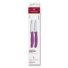 Swiss Classic, paring knife, 2pcs,8cm,straight,pointed,purple,box