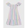Dětské pruhované midi šaty Barevná
