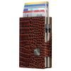 TRU VIRTU Wallet Click & Slide - leather Croco Brown