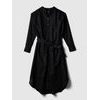 GAP 594754-00 Lněné košilové midi šaty Černá