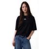 887650-08 Oversize tričko s logem VintageSoft Černá