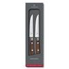 Grand Maître, steak knife set, 2pcs, 12cm, wavy, wood, gift box