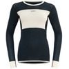 Wool Mesh 190 Shirt Wmn, Ink/Offwhite
