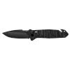 CAC S200 FRENCH TEXTURED G10 BLACK HANDLE SMOOTH