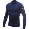 MERINO ACTIVE pánské triko dl.rukáv stoják zip deep blue