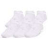 UNDER ARMOUR UA Yth Essential No Show 6pk, White