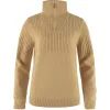 FJÄLLRÄVEN Övik Half Zip Knit W, Dune Beige