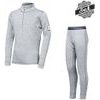 MERINO BOLD dětský set triko dl.rukáv zip + spodky cool gray
