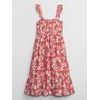610821-00 Dětské květované midi šaty Růžová