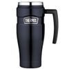 Waterproof thermo mug with handle 470 ml dark blue