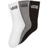 VANS BY CLASSIC CREW BOYS (1-6, 3PK) BLACK ASSORTED