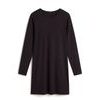Drew Rib LS Dress Black