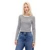 801017-01 Žebrované crop tričko Bílá