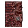 TRU VIRTU Twin Wallet Click & Slide - leath. Croco Brown