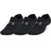 UNDER ARMOUR Essential UltraLowTab 3pk, Black / Black / Castlerock