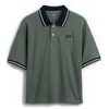 887102-02 Dětské oversize polo tričko s logem Zelená