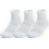 Unisex UA TC Qtr (3 páry)-WHT