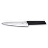Swiss Modern, carving knife, 19 cm, straight, black, blister
